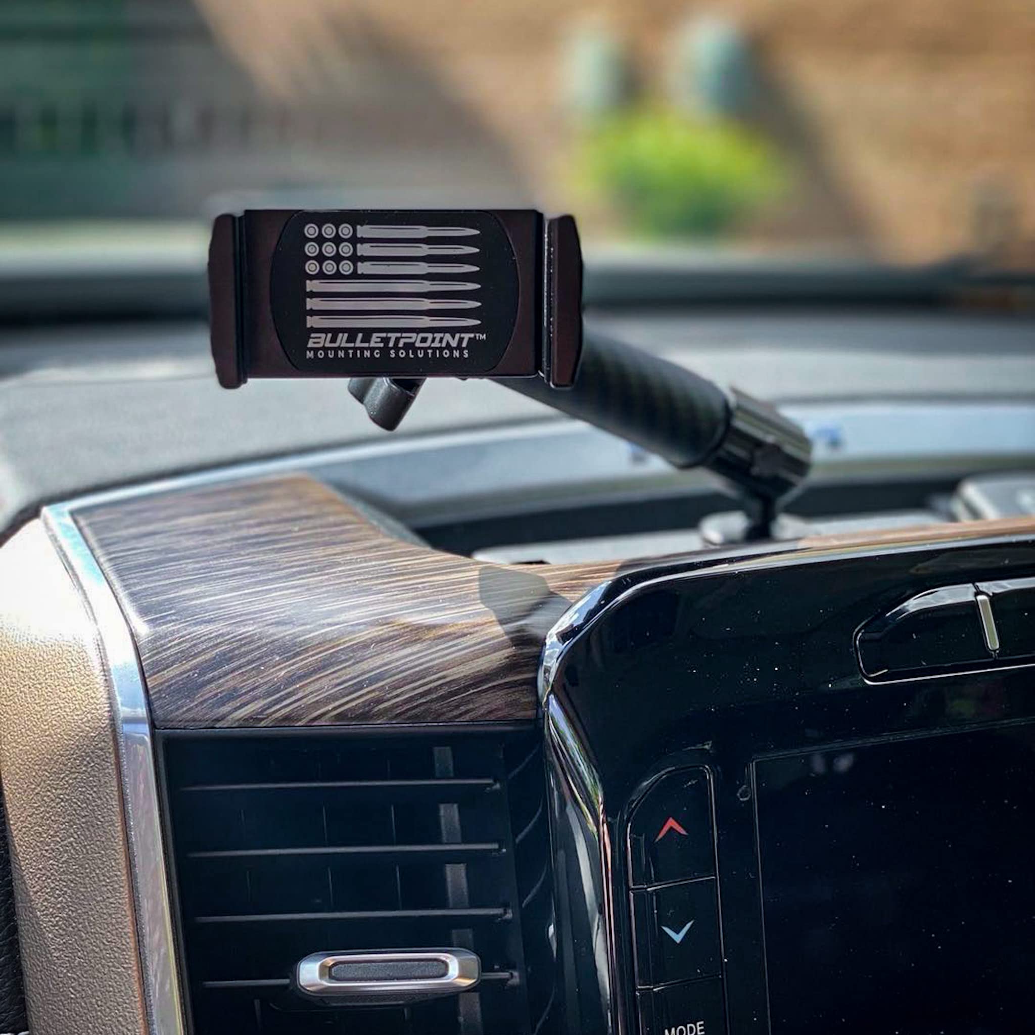 Bulletpoint Dash Cell Phone Holder For RAM Truck (2019+ 1500, 2500, 3500 and TRX) with 20mm Single Ball Mount - Compatible with iPhone and Android Smartphones - Image 6