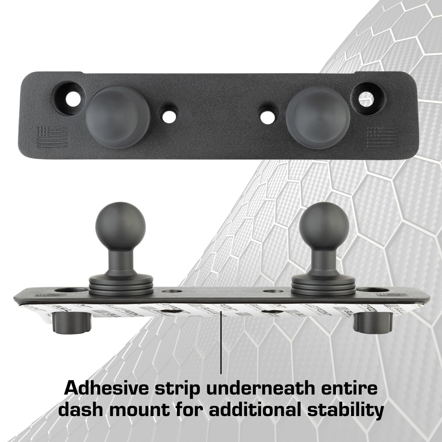 Bulletpoint Dash Mount Cell Phone Holder Compatible with 2013-2018 RAM Truck & 2019+ RAM 1500 Classic 20mm Ball Mount - Compatible with iPhone and Android Smartphones (Dual Ball with 1 Phone Holder) - Image 6