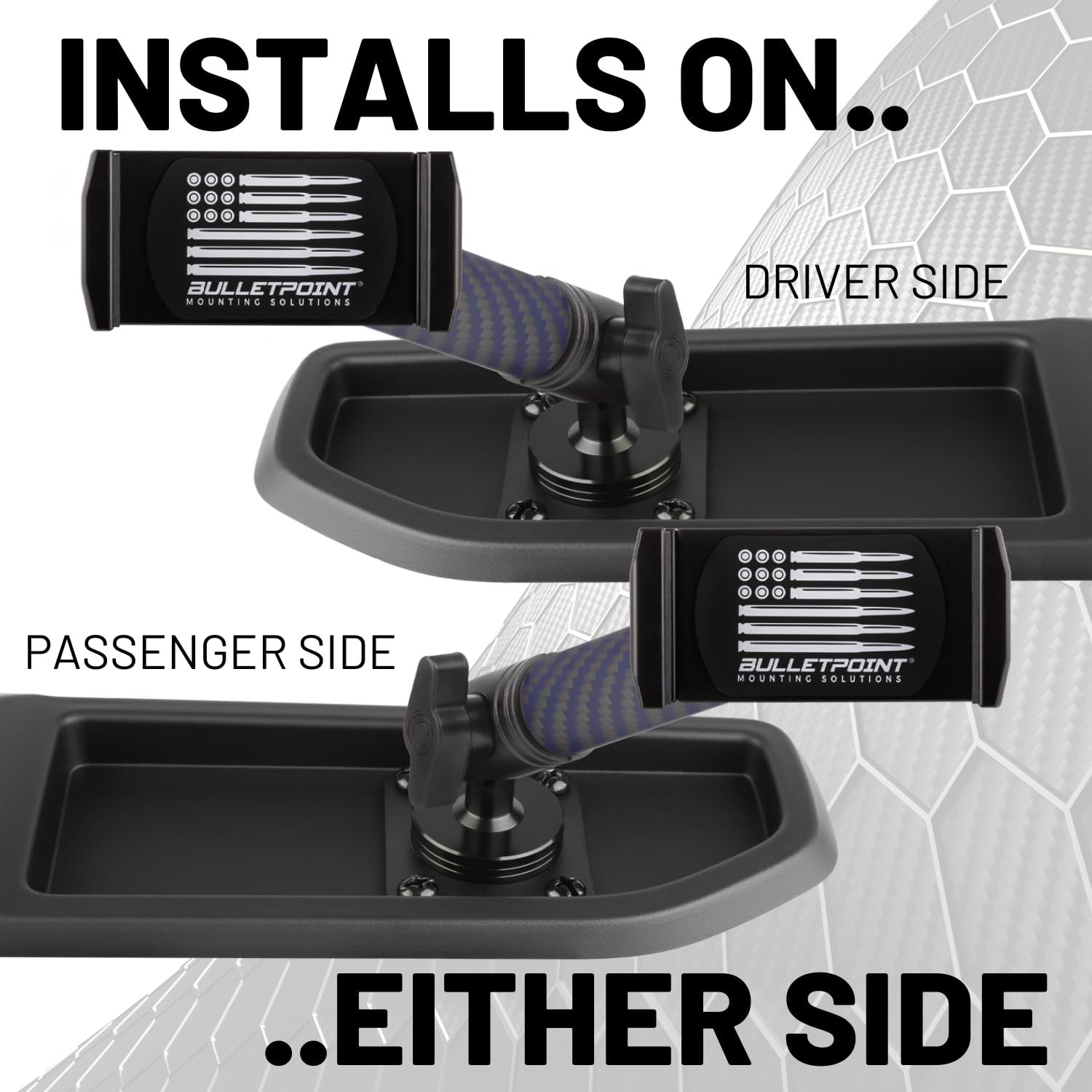 Bulletpoint Dash Mount Cell Phone Holder Compatible with 2024+ Jeep Wrangler JL & Jeep Wrangler 4xe Single Ball Mount Compatible with iPhone Android Smartphone - Image 4