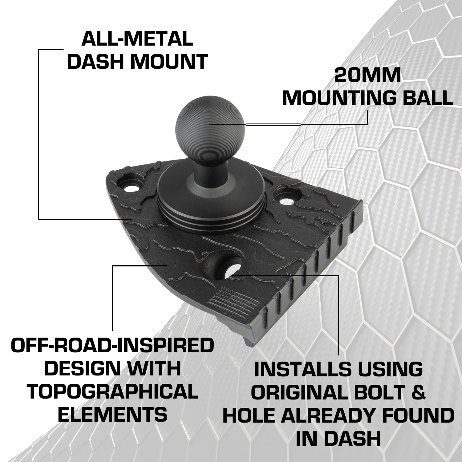 Bulletpoint Dash Mount Phone Holder Driver + Passenger Bundle Compatible with 2018-2023 Jeep Wrangler JL & 2020-2023 Jeep Gladiator - Image 4