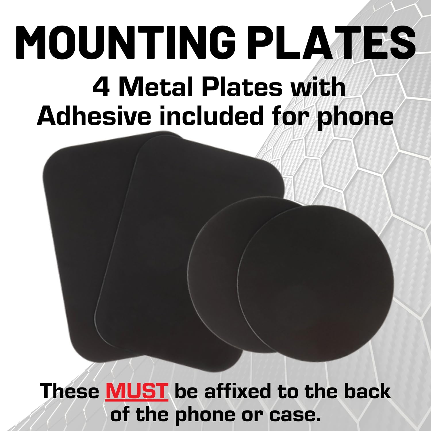 Bulletpoint DiabloM6 Magnetic Cell Phone Mount Compatible with iPhone and Android Smartphones - 20mm Attachment Ball - Metal Plate attaches to Device - Image 5