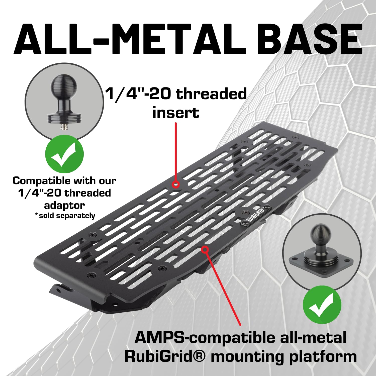 Bulletpoint Mounting Solutions RubiGrid Metal Dash Mount Phone Holder Compatible with 2021-2025 Ford F-150 and 2021-2023 Ford Raptor (Spring-Loaded) - Image 3