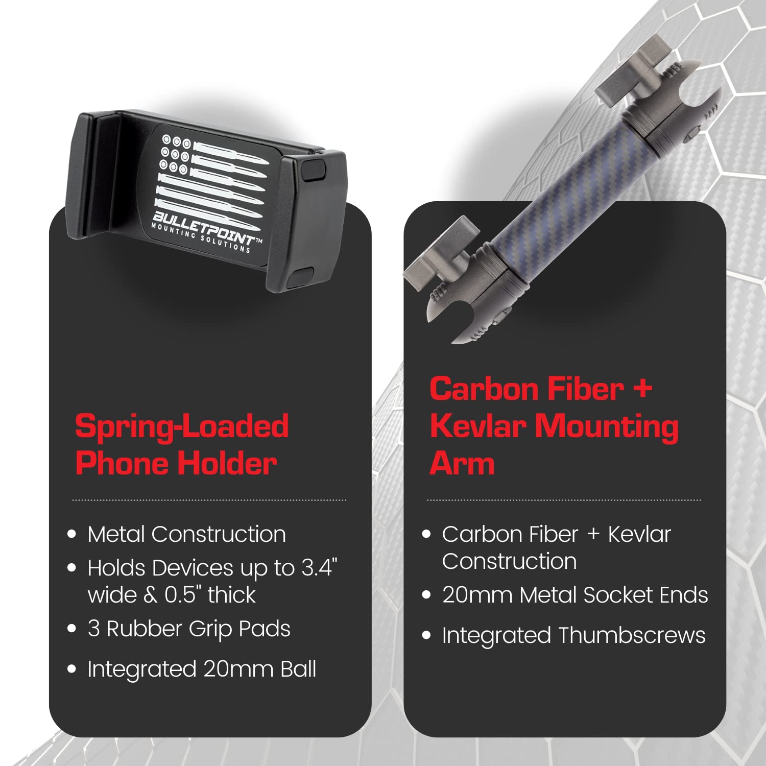 Bulletpoint RubiGrid Multiple Device Dash Mount Platform with 2 Phone Holders + Action Camera Bracket Compatible with 2018-2023 Jeep Wrangler JL (NOT 4xe) + 2020-2023 Gladiator - Image 5