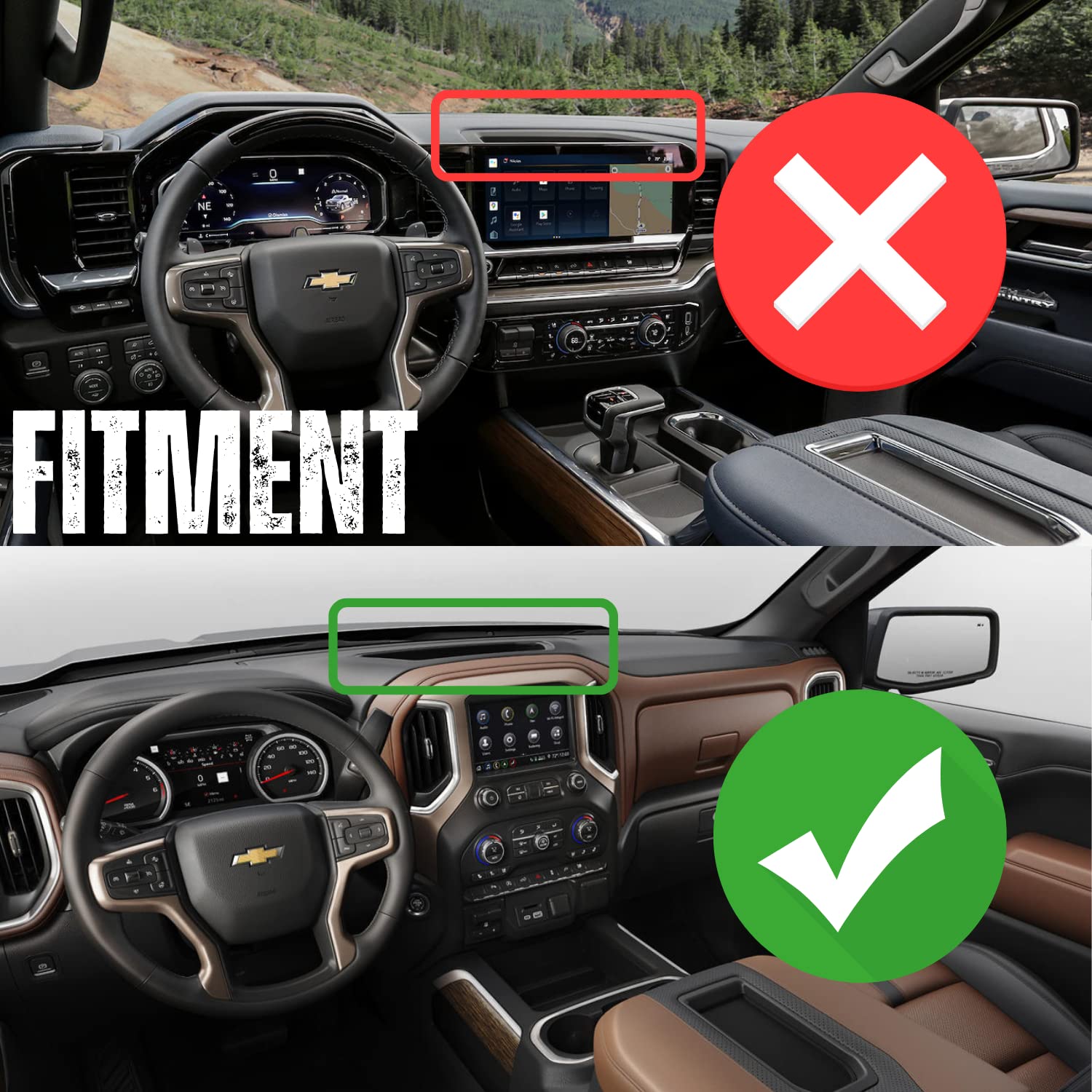 Bulletpoint RubiGrid Metal Dash Mount Phone Holder Compatible with 2019+ Chevrolet Silverado GMC Sierra Multi-Device Holder with 20mm Ball System (Spring-Loaded) - Image 4