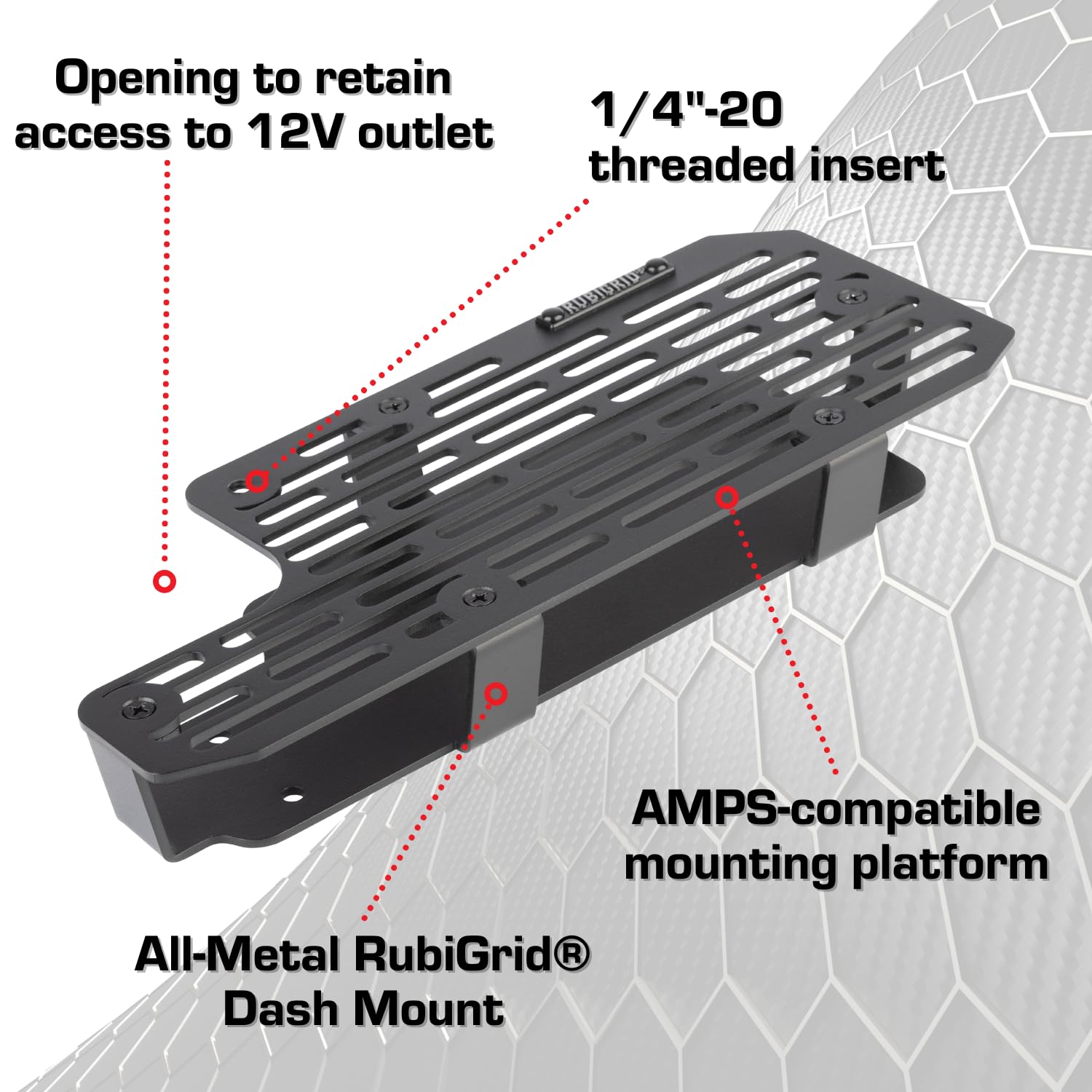 Bulletpoint RubiGrid Metal Dash Mount Phone Holder Compatible with 2022+ Toyota Tundra & 2023+ Toyota Sequoia (Spring-Loaded) - Image 6